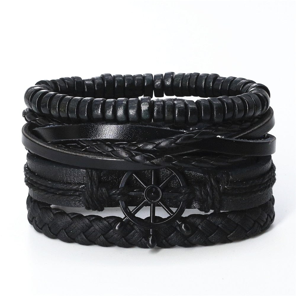 Bracelet cuir tressé homme