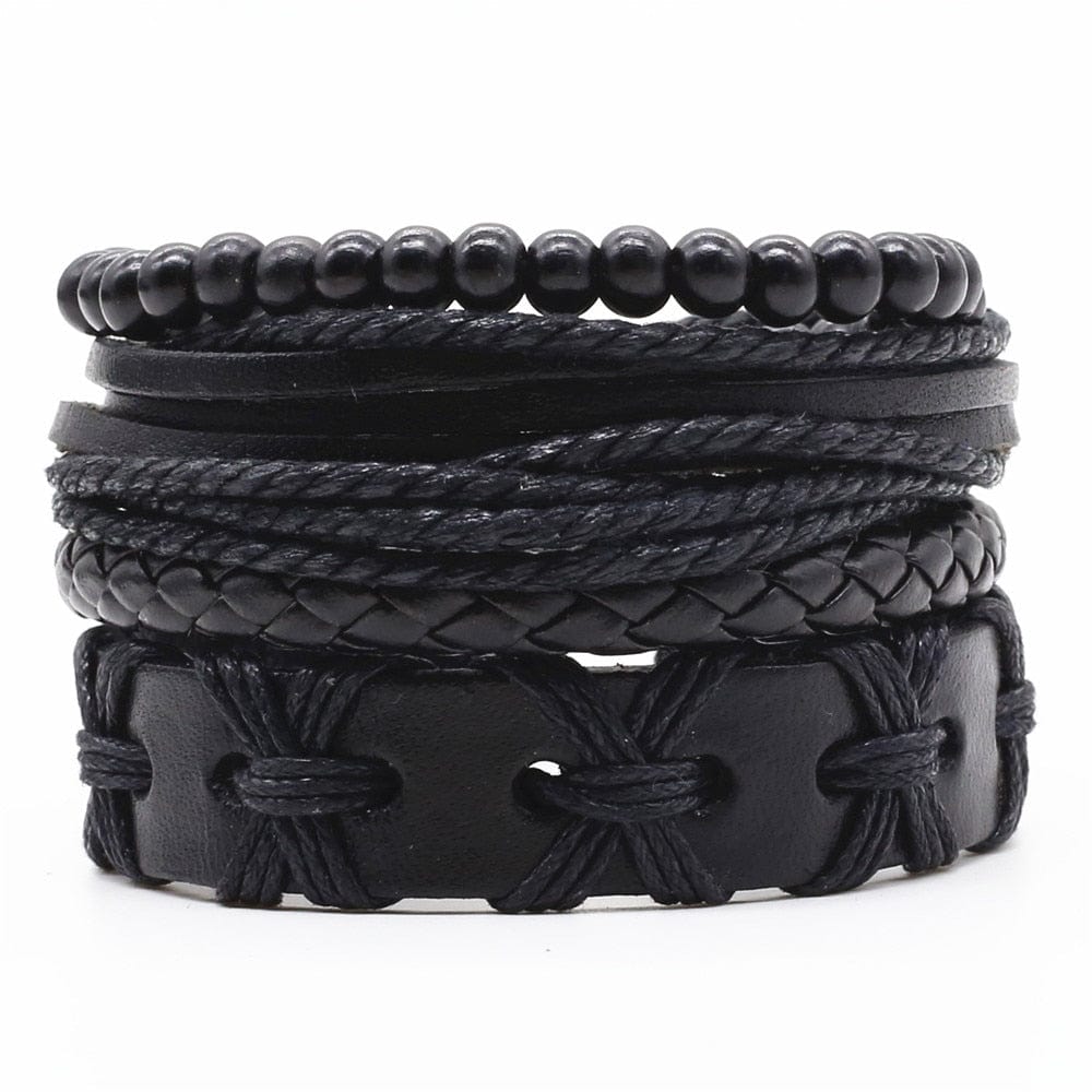 Bracelet homme cuir tressé