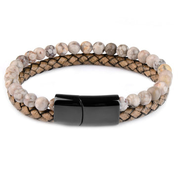 Bracelet de pierres naturelles 18.5cm