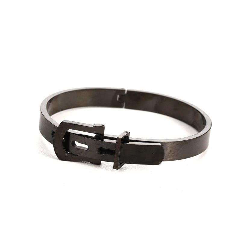 bracelet homme en acier Noir