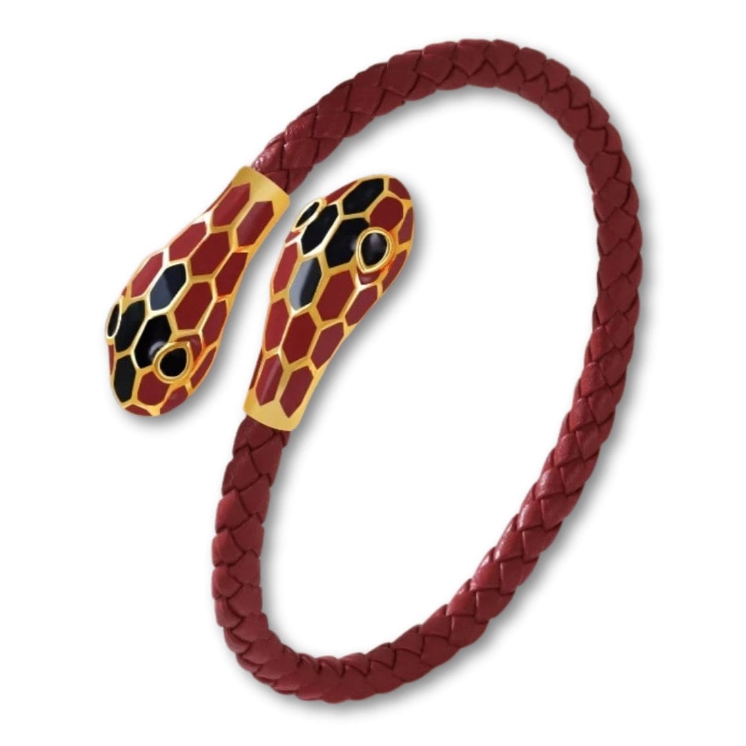 Bracelet Serpent Rouge Foncé / 16cm